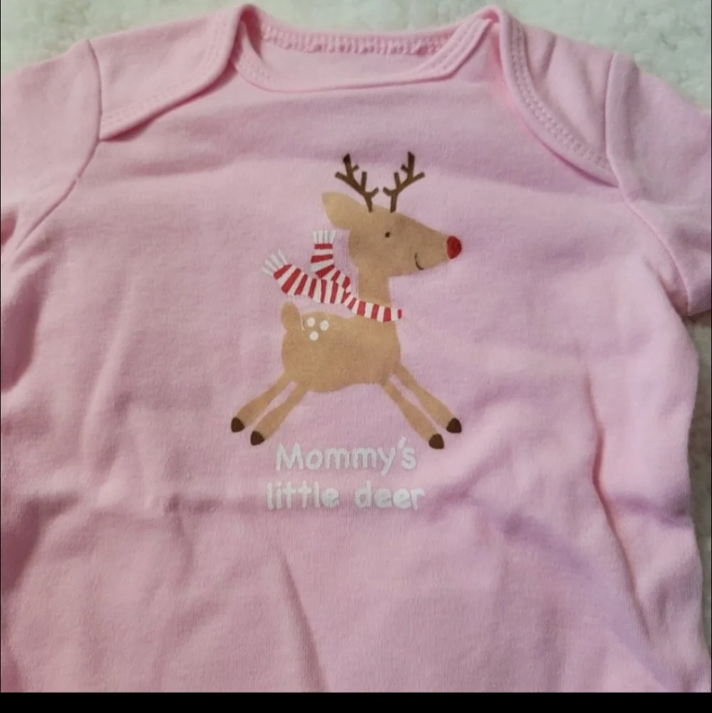 Baby Creeper Christmas Holiday Deer Lot of two!